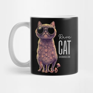 Techno Shirt - Techno Cat - Catsondrugs.com - rave, edm, festival, techno, trippy, music, 90s rave, psychedelic, party, trance, rave music, rave krispies, rave flyer Mug